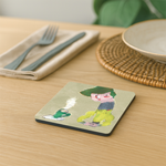 【怪獸】軟式珪藻土吸水杯墊 A Cup of Life---Ducky Shen (10x10cm) -Lay back lady, , large