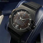 [星晴錶業]MASERATI手錶,42mm,R8851108026深咖啡錶面黑錶殼深黑色真皮皮革錶帶款, , large