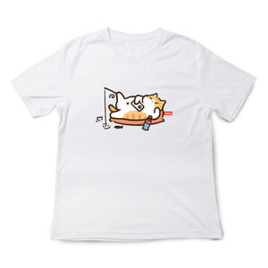 JZ TEE Orange Cat-Relax Graphic Tee