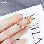 【Gulicc】古莉可 耳環 鑰匙鑲鑽愛心耳環, , large