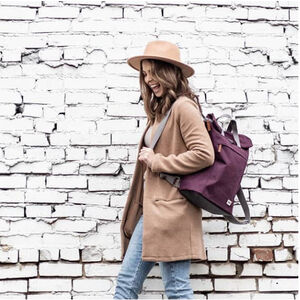 ROKA Lonndon Finchley Lightweight Traveling Backpack - Sienna