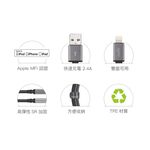 Moshi USB-A  to Lightning 充電線 傳輸線（3m）iPhone充電線 MFI 束線帶, , large