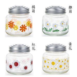 日本ADERIA 昭和復古花朵糖果罐 / 共4款 玻璃罐 金益合玻璃器皿