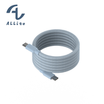 [OneMore Co., Ltd.] Allite Easy Cable Magnetic Storage Braided Fast Charging Cable (USB-C to USB-C) Baby Blue, , large