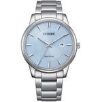 CITIZEN 星辰 冰河藍 光動能簡約手錶-40mm BM6978-77L, , large