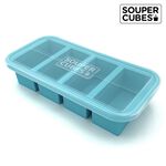 官方直營【Souper Cubes】多功能食品級矽膠保鮮盒_湖水綠2件組(2格+4格), , large