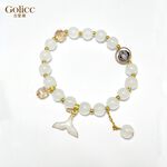 【Gulicc 】古莉可 手鍊 波希米亞七彩玻璃水晶魚尾手鍊, , large
