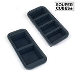 官方直營【Souper Cubes】多功能食品級矽膠保鮮盒_曜石灰2件組(2格+4格), , large