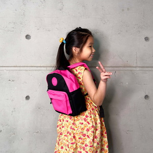 SOLIS 調色盤系列 休閒迷你後背包-幼童款-S號-太妃粉/黑