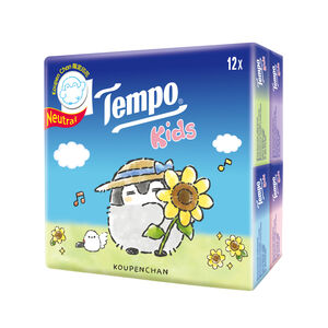 Tempo兒童迷你紙手巾無香7抽x12