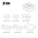 【O-Life】B-016堆疊收納盒-白色款5件組, , large