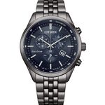 CITIZEN 星辰 亞洲限定款 海軍藍 光動能三眼計時手錶 送禮-42mm AT2577-57L, , large