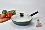 Aigabao carbon steel ceramic frying pan (with lid) 30CM, , large