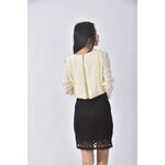 (S) eyescream拼色白色洋裝二手衣, , large