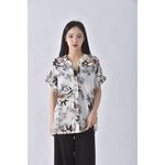 (XL) shein花卉白色短袖上衣二手衣, , large