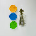 [Ball®專屬配件WildJar] 寬口專用塑膠發芽網蓋純瓶蓋-藍色 Plastic Sprouting Lid for Wide Mouth mason jar 發芽罐 發芽瓶 發芽梅森罐 過篩網片 塑膠網狀發芽蓋, , large