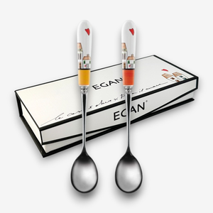 【SOLO歐洲家居】EGAN 義大利陶 湯匙2件組 歐式小屋系列 紅色