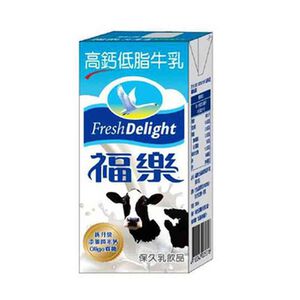 福樂低脂高鈣牛乳(保久乳)200m