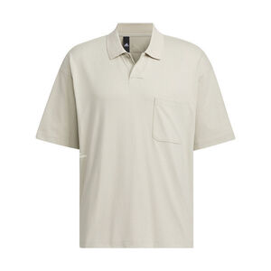 Adidas ST FL Loos Polo 男 POLO衫 短袖 上衣 運動 休閒 寬鬆 垂肩 奶茶 [IT3933]