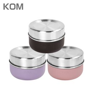 【KOM】一器盒成 可微波矽膠304不鏽鋼便當盒