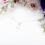 【Angel & Me】祈禱 迷你 十字架 s925 純銀 項鍊 生日 禮物, , large