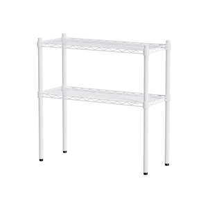【Y HOUSE】76x30x75cm Lightweight Two-layer Iron Rack Iron Rack Shelf-Painted White