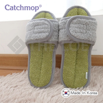 〔得來亞〕Catchmop神奇拖鞋(1雙)-橄欖綠 / 韓國專利倒勾設計，一邊走路一邊拖地輕鬆吸附不費力, 橄欖綠, large