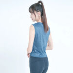 YOGA FLOW Twist Hem Shirt - 微透腰擺抓皺罩衫 - 牛仔藍 Bright Denim, , large