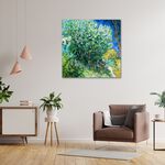 【御畫房】紫丁香花叢 國家一級畫師手繪油畫80×80cm(VF-173), , large