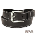 【CH-BELT 銓丞皮帶】中性百搭皮帶 雙車線 情侶休閒腰帶(黑/咖), , large