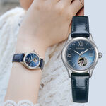 CITIZEN 星辰 小鏤空優雅機械女錶-藍/28.5mm PR1041-18N, , large