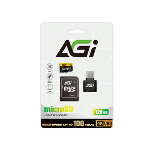 AGI 128GB microSD U3 A2附轉卡+讀卡機