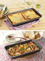 Non-stick deep and shallow baking pan set, , large
