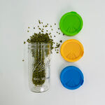[Ball®專屬配件WildJar] 寬口專用塑膠發芽網蓋純瓶蓋-藍色 Plastic Sprouting Lid for Wide Mouth mason jar 發芽罐 發芽瓶 發芽梅森罐 過篩網片 塑膠網狀發芽蓋, , large