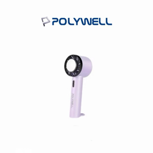 【Leo手機周邊專賣店】POLYWELL 手持冰敷風扇 / 掛勾款 / 紫色