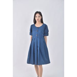 (S) lala氣質藍色洋裝二手衣