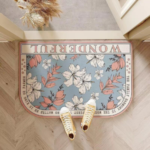 Soft diatomaceous earth water-absorbing non-slip floor mat with color printing