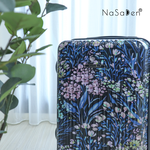 NaSaDen [Black Flower]29" Checked Zipper Luggage, , large