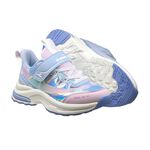 DIADORA迪亞多那 幻速輕量慢跑鞋 童運動鞋 童鞋 魔鬼氈 透氣 保護後跟 吸震 足弓支撐 抗菌 除臭 黑灰桔 藍粉, , large