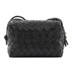 BOTTEGA VENETA Mini Loop 小羊皮迷你相機斜背包/黑色, , large