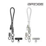 iBRIDGE Braided Lanyard Fast Charging Cable-35cm-Black, , large