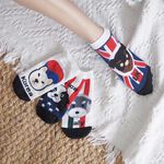 [Kaimei Cotton Industry] 12 pairs of random and excellent Korean-made pure cotton fine-needle Korean-style styling socks-world dog style, , large
