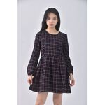 (S) earth music ecology質感格紋藍色洋裝二手衣, , large
