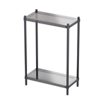 【Y HOUSE】60x30x90公分 極致美學 沖孔兩層收納層架-烤漆黑, , large