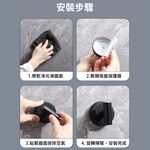 【APEX】不鏽鋼真空免打孔衣帽吸盤掛勾 銀色 2入組, , large