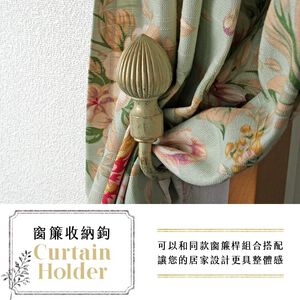Curtain Tieback Hooks with Chestnut Design – Classic Baroque Style | Curtain Accessories | Home Storage | Taiwan Made | Pewter