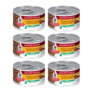 【Hills 希爾思】幼貓香烤雞肉燴米飯健康美饌主食罐香烤雞肉 79gX6罐/盒(10447)