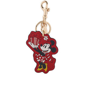 COACH X Disney 禮物米妮造型吊飾/鑰匙圈/紅色