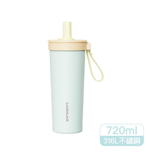 樂扣嚼對FUN飲不鏽鋼吸管杯720ml,  樂扣嚼對FUN飲不鏽鋼吸管杯720ml-蜜瓜布蕾