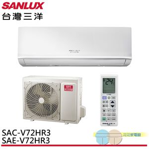 SANLUX Taiwan SANYO 11-13 Ping R32 First-Class Inverter Cooling & Heating Air Conditioner SAC-V72HR3 / SAE-V72HR3